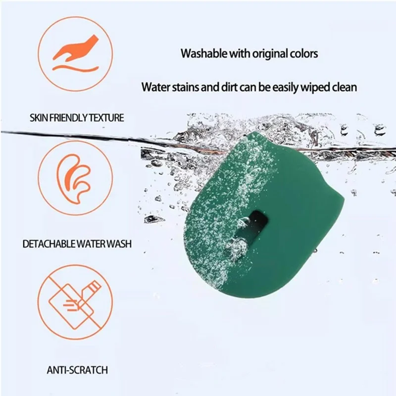 For Xiaomi Tag Silicone Protective Case Shockproof Tracker Cover with Hanging Buckle - Blackish Green