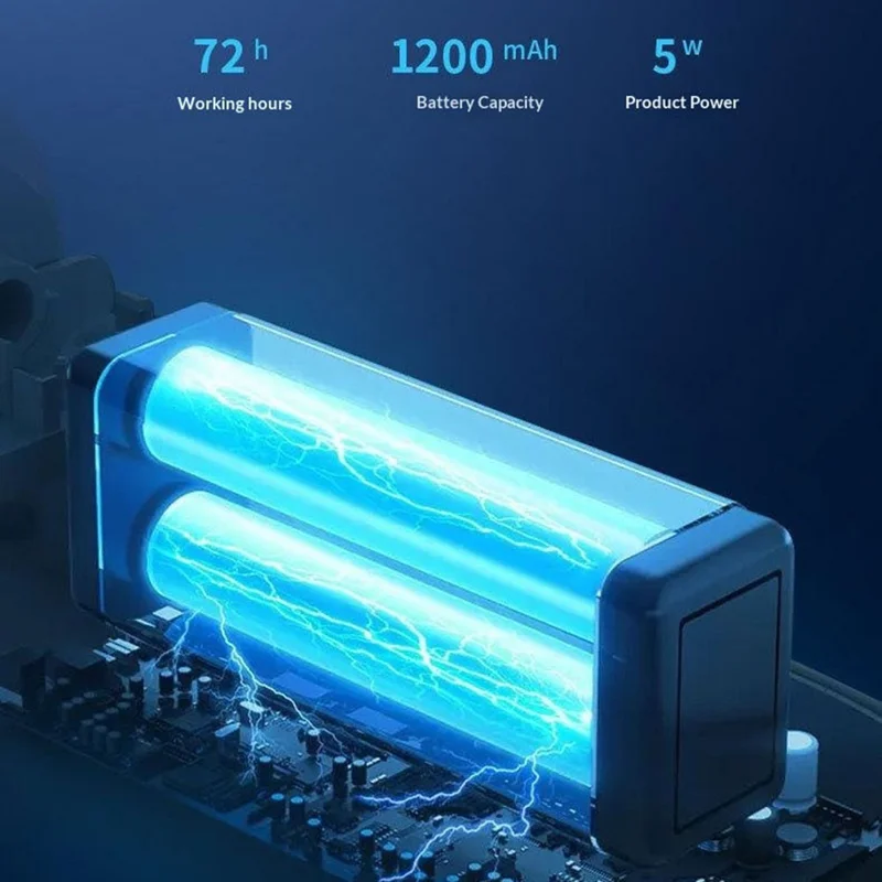 USB-genopladelig automatisk roterende fluefælde, elektrisk fluefanger, enhed til bekæmpelse af flyvende insekter til hjemmet - Sort