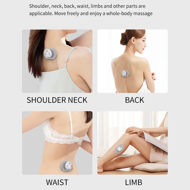 Q1 Mini trådlösa massagepåsar 6 massagemodeller 2 utbytbara påsar med laddningslåda för helkroppsavslappning - Vit