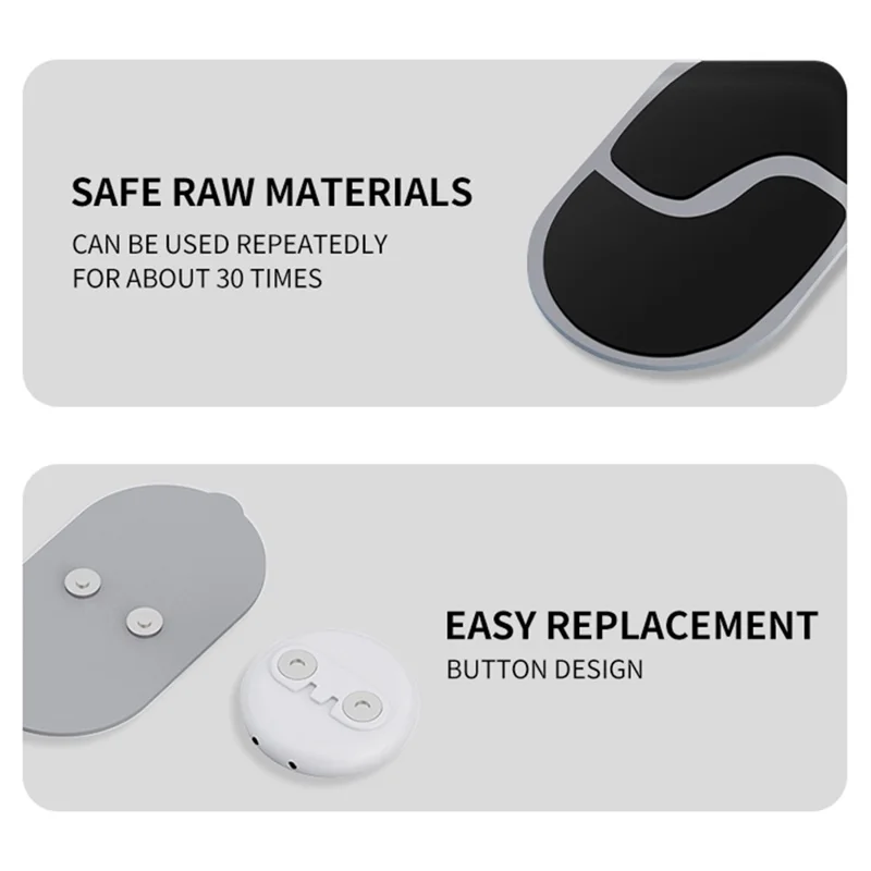 Q1 Mini trådlösa massagepåsar 6 massagemodeller 2 utbytbara påsar med laddningslåda för helkroppsavslappning - Vit