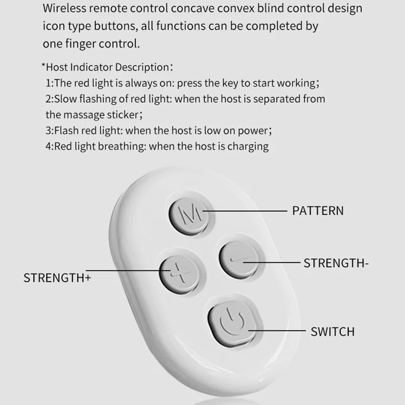 Q1 Mini trådlösa massagepåsar 6 massagemodeller 2 utbytbara påsar med laddningslåda för helkroppsavslappning - Vit