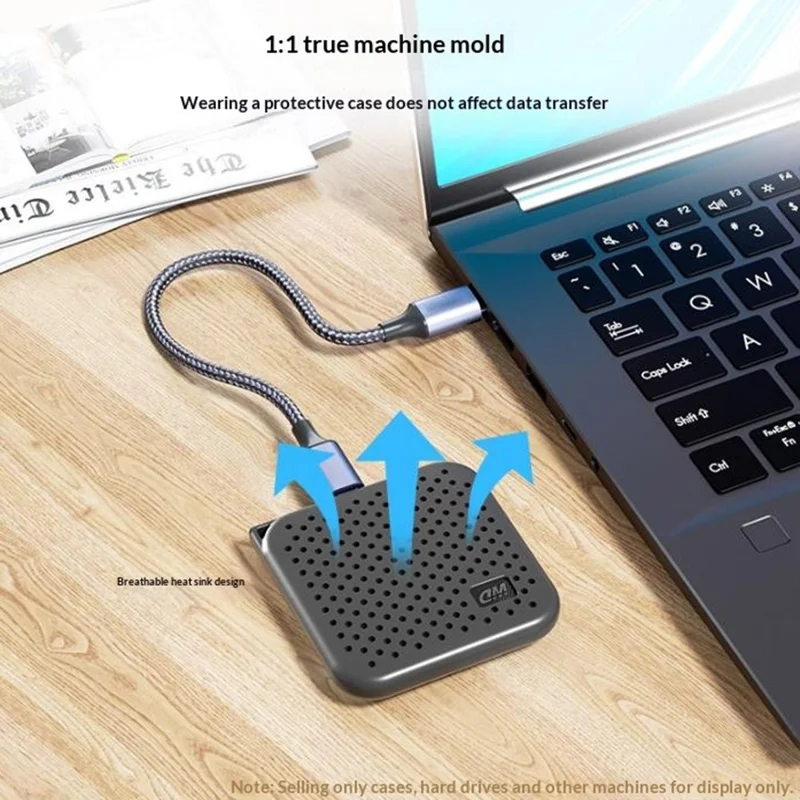 Custodia in silicone per Western Digital WD Elements SE SSD, cover protettiva antiurto con laccetto - Verde menta