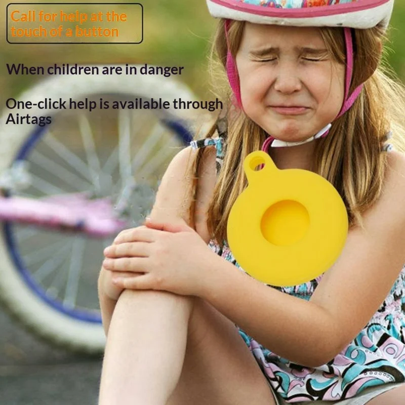 For Apple AirTag Anti-Lost Tracker Holder Silicone Case Protective Cover with Keyring - Mint Green