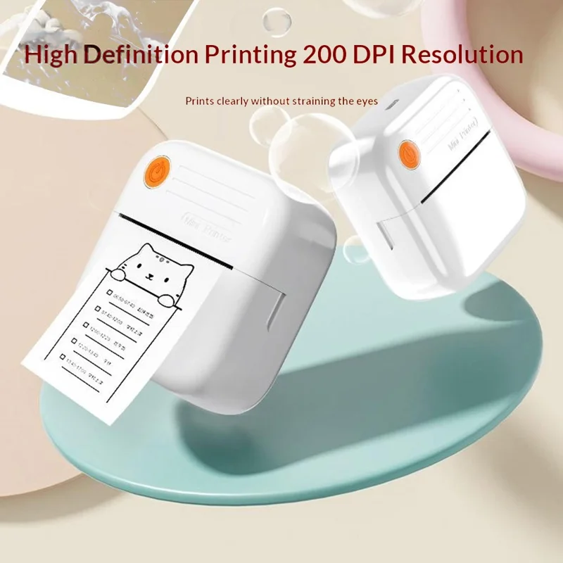 A35 Mini Thermal Printer 200 DPI Bluetooth-compatible Inkless Portable Printer for Label Note Photo (APP: AumiLabel) - Green