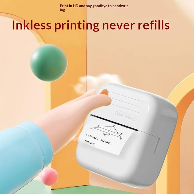 A35 Mini Thermal Printer 200 DPI Bluetooth-compatible Inkless Portable Printer for Label Note Photo (APP: AumiLabel) - Green