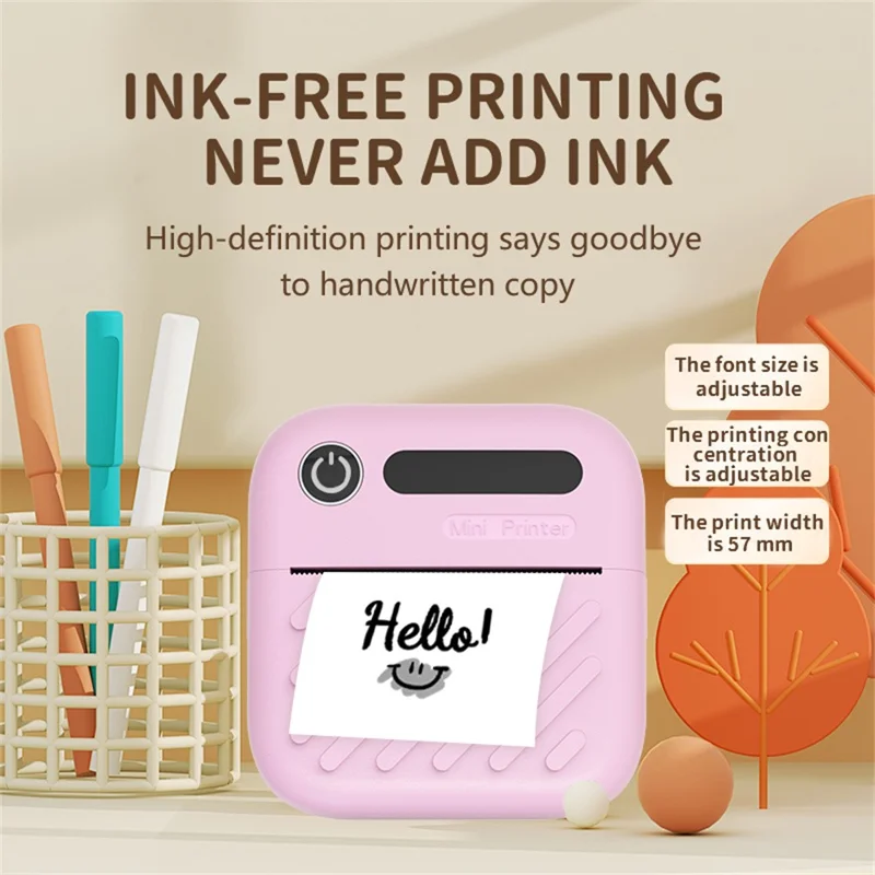 A36 Mini Thermal Printer 200 DPI Portable  Bluetooth-compatible Label Printer for Office Study (APP: AumiLabel) - Green