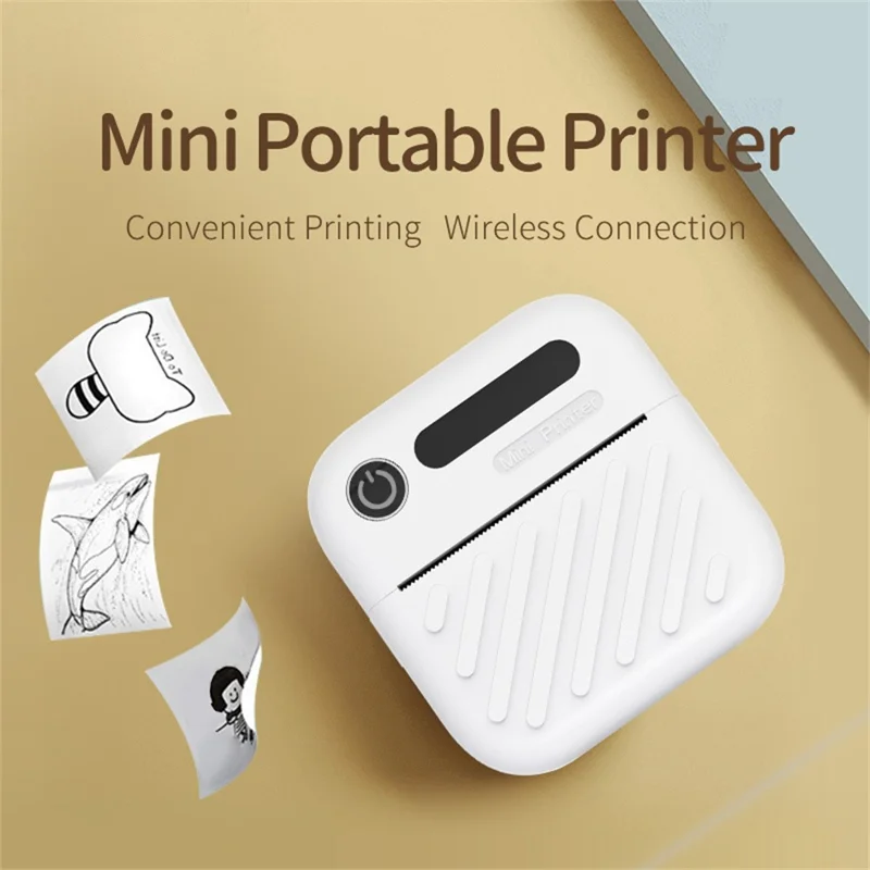 A36 Mini Thermal Printer 200 DPI Portable  Bluetooth-compatible Label Printer for Office Study (APP: AumiLabel) - Green