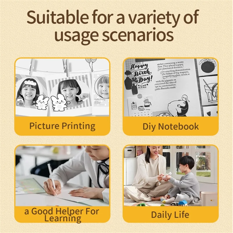 A36 Mini Thermal Printer 200 DPI Portable  Bluetooth-compatible Label Printer for Office Study (APP: AumiLabel) - Green