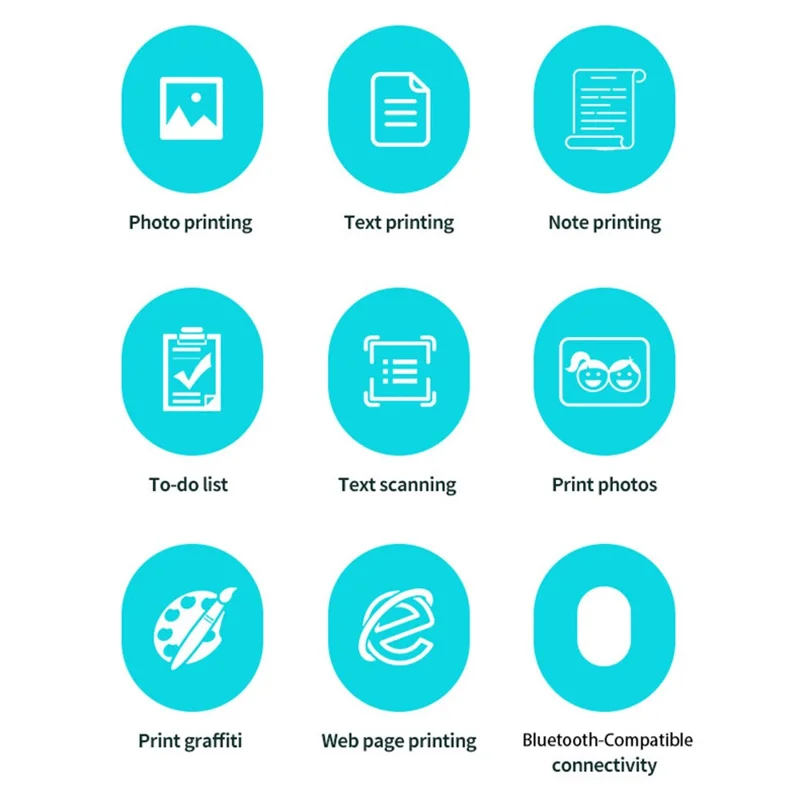 A9 Cartoon Cat Design Mini Thermal Printer 200 DPI Bluetooth-compatible Portable Pocket Printer (APP: AumiLabel) - Blue