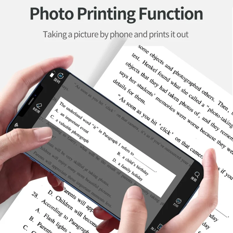 A9 Cartoon Cat Design Mini Thermal Printer 200 DPI Bluetooth-compatible Portable Pocket Printer (APP: AumiLabel) - Blue