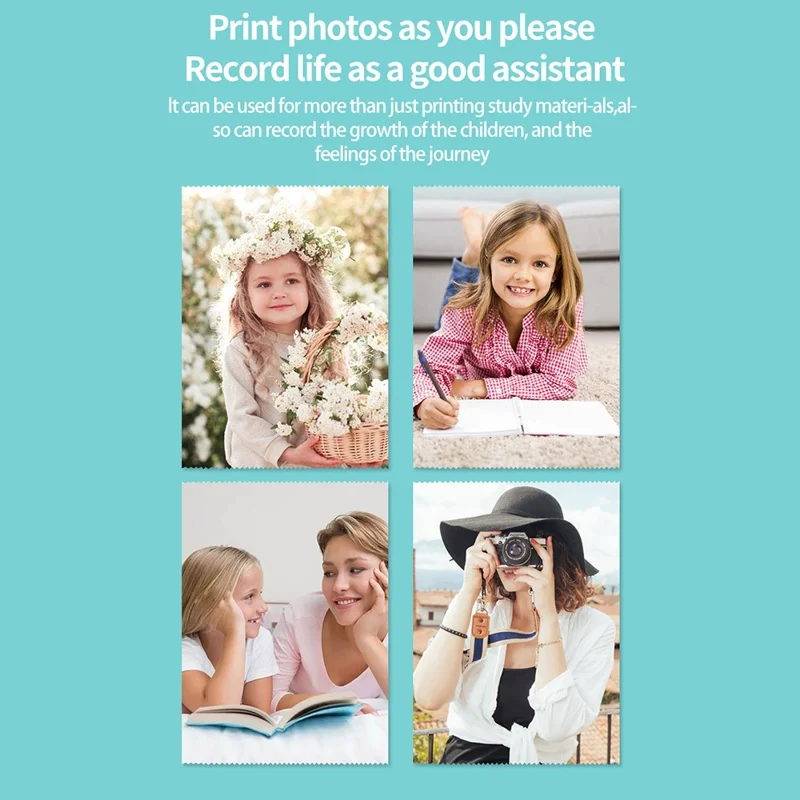 A9 Cartoon Cat Design Mini Thermal Printer 200 DPI Bluetooth-compatible Portable Pocket Printer (APP: AumiLabel) - Blue