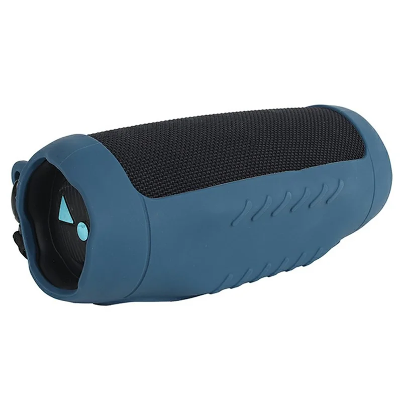 Silicone Portable Case for JBL Charge 6 Bluetooth-compatible Speaker Soft TPU Protective Cover with Strap Carabiner - Navy Blue