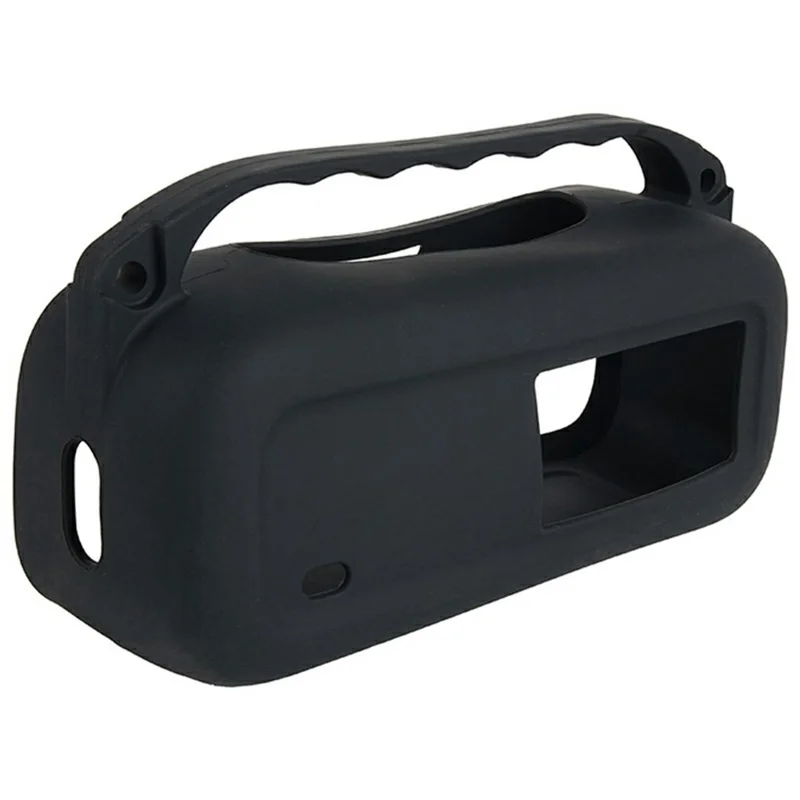 Silicone Case for Bose SoundLink Plus Speaker Dustproof Shockproof Portable Protective Cover with Carabiner Shoulder Strap - Black