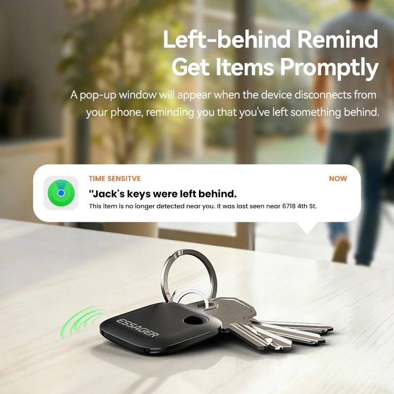 ESSAGER WWQ Tag Smart Tracker Mini Item Finder Anti-Lost Device for Keys Backpack - Green