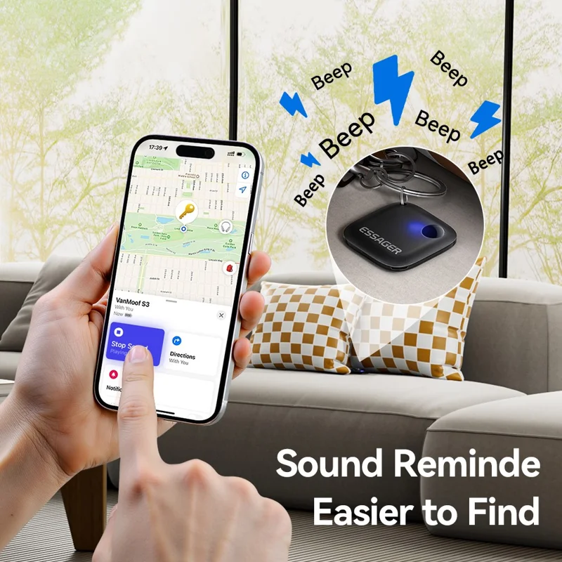 ESSAGER WWQ Tag Smart Tracker Mini Item Finder Anti-Lost Device for Keys Backpack - Green