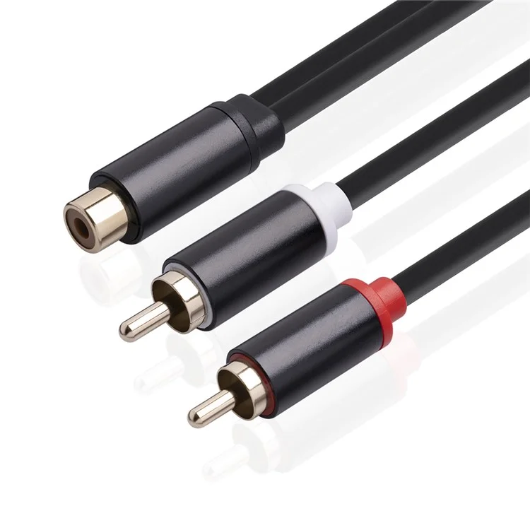 RCA Fêmea a Dupla 2-RCA Adaptador Estéreo Splitter Y Cabo de Áudio