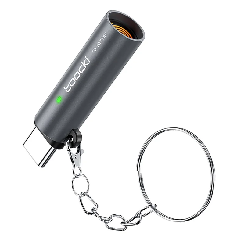 Briquet électronique mini TOOCKI TG15 à bobine en tungstène, sans flamme, résistant au vent, portable, à souffler, USB-C