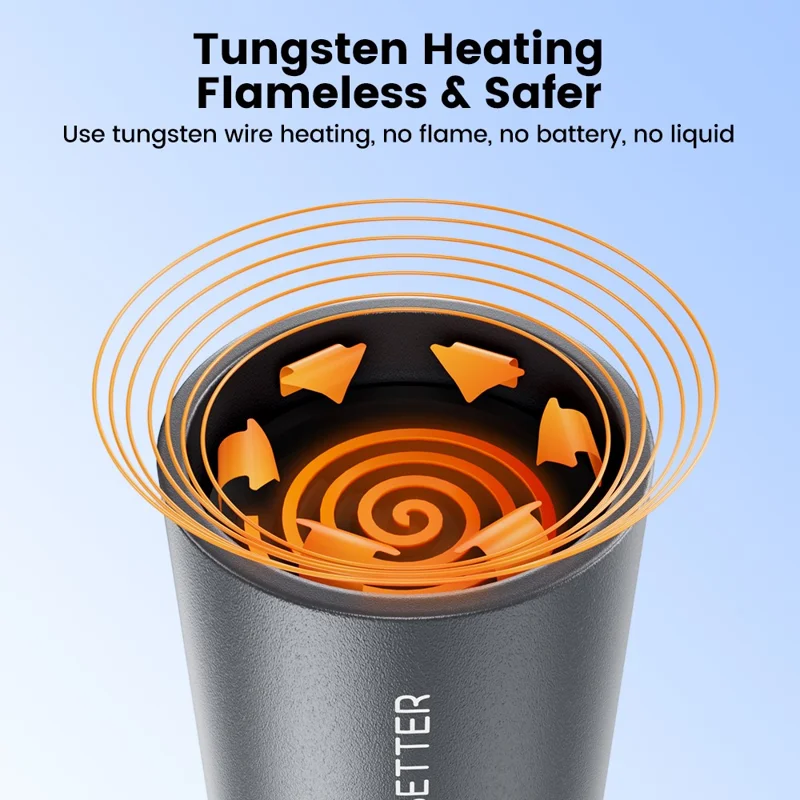 Briquet électronique mini TOOCKI TG15 à bobine en tungstène, sans flamme, résistant au vent, portable, à souffler, USB-C