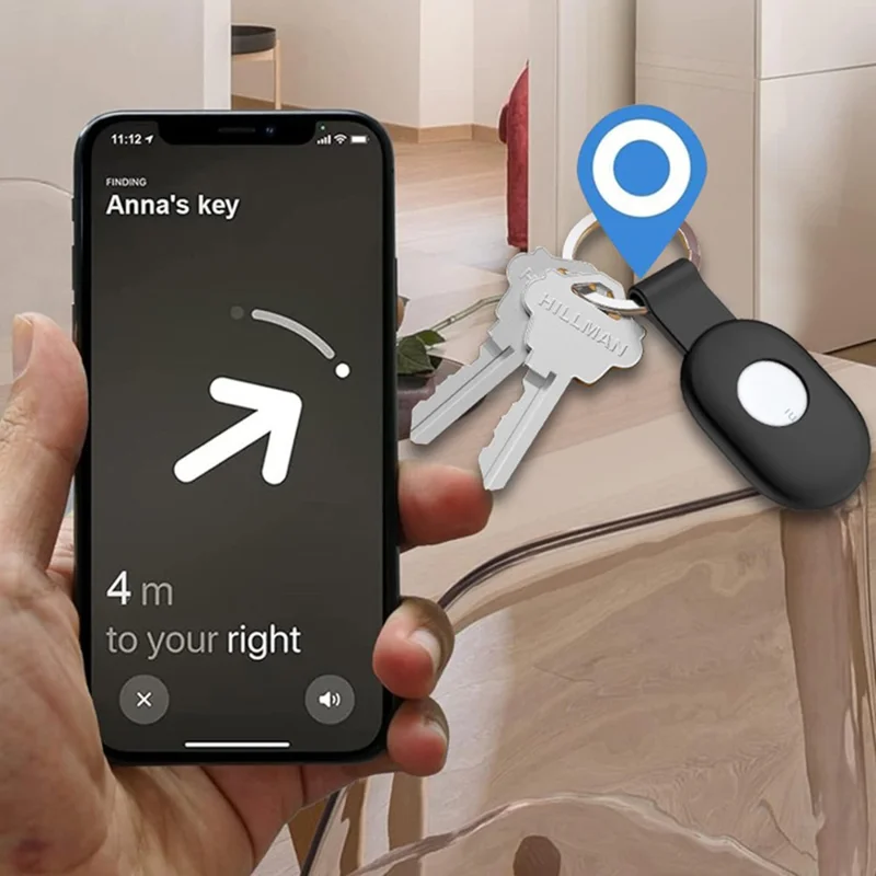 For Xiaomi Tag Tracker Silicone Case Dustproof Portable Protective Cover with Keychain Ring - Pink