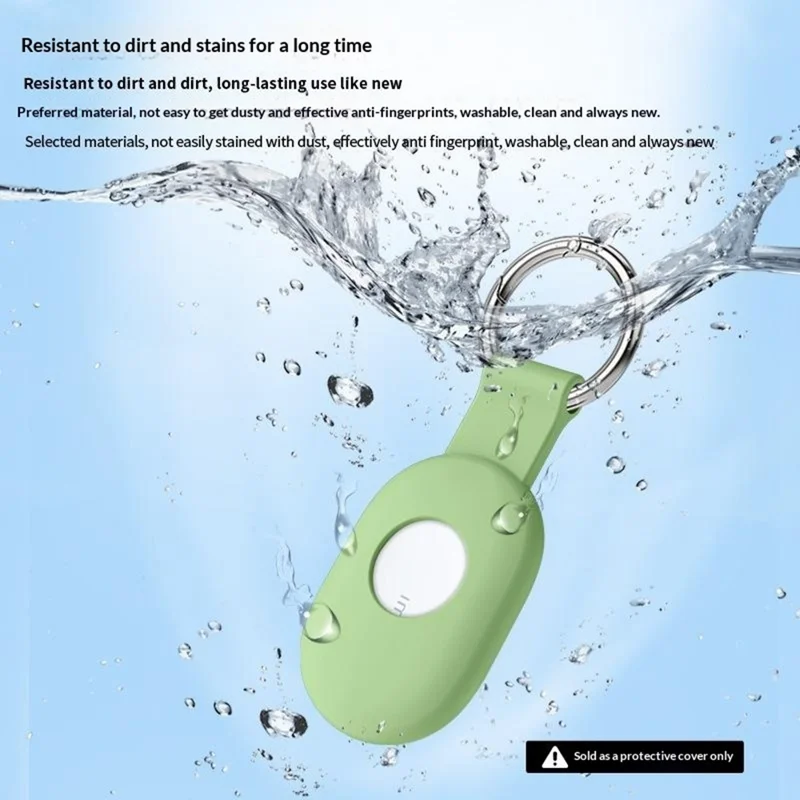 For Xiaomi Tag Tracker Silicone Case Dustproof Portable Protective Cover with Keychain Ring - Pink