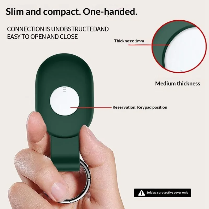 For Xiaomi Tag Tracker Silicone Case Dustproof Portable Protective Cover with Keychain Ring - Pink