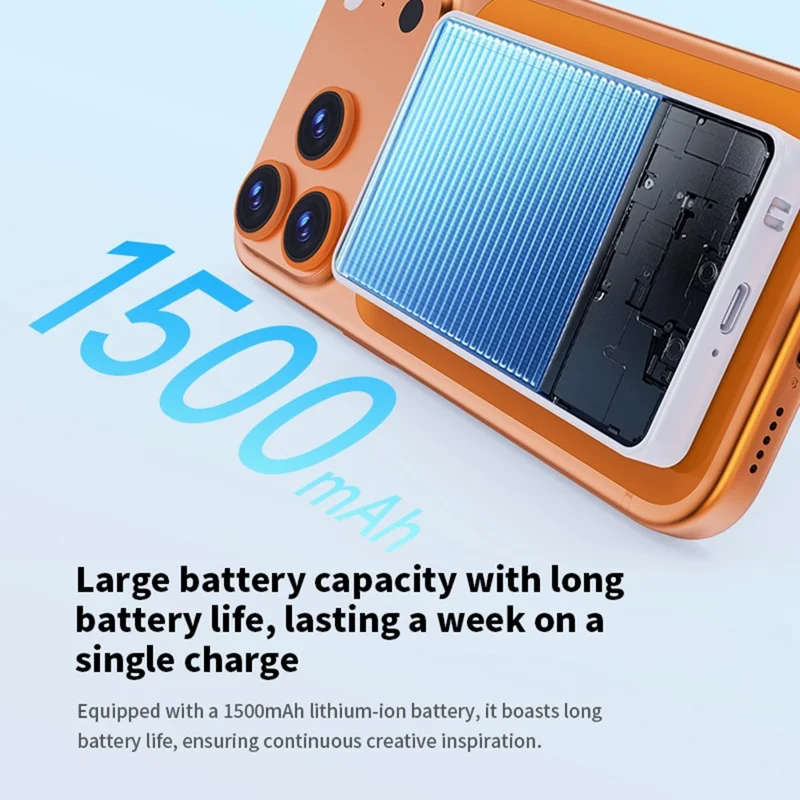 TP01 Magnetic Selfie Display Screen 4.02 Inch Touchscreen Mirror Selfie Mirroring Screen for Phone Photography