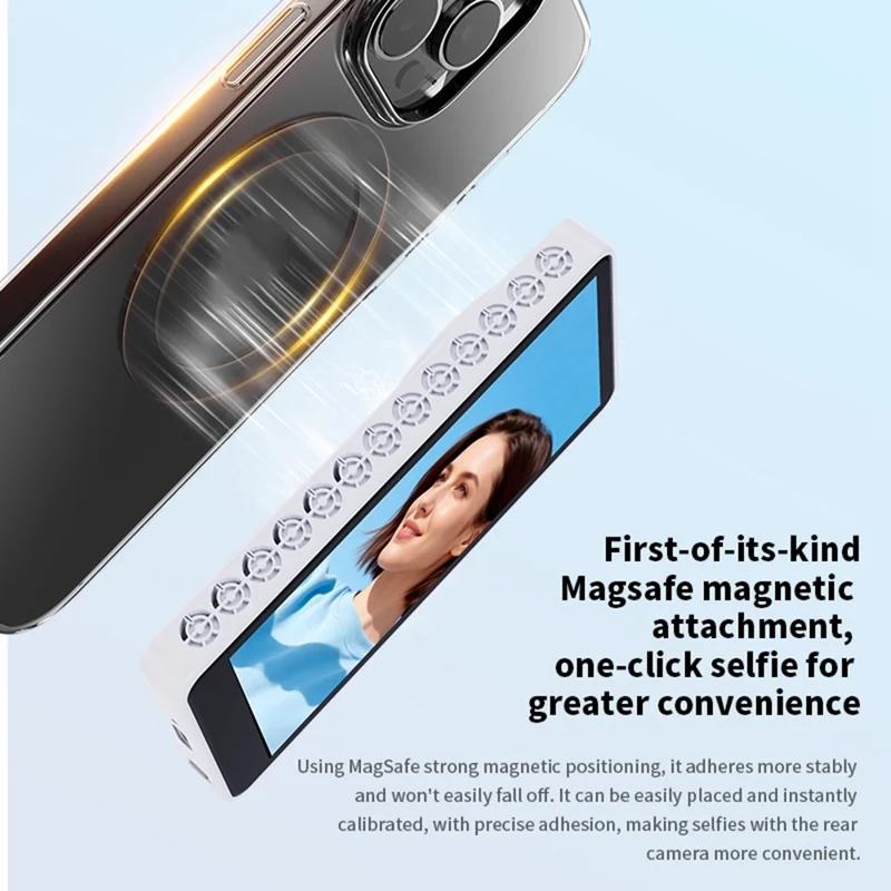 TP01 Magnetic Selfie Display Screen 4.02 Inch Touchscreen Mirror Selfie Mirroring Screen for Phone Photography