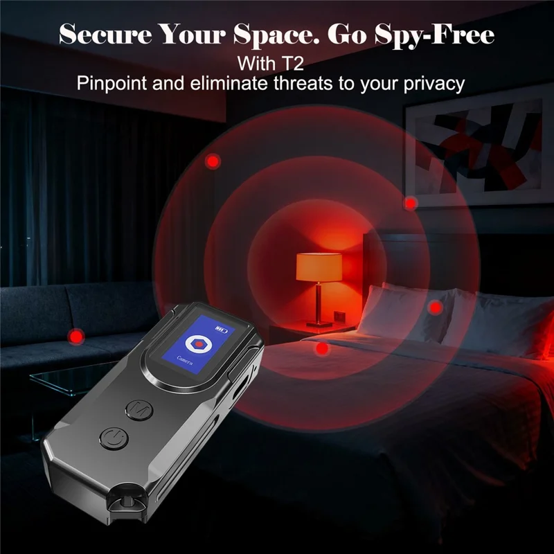 Détecteur intelligent T2 GPS Signal Caméra Anti-intrusion Appareil de détection de caméras cachées Protection de la vie privée