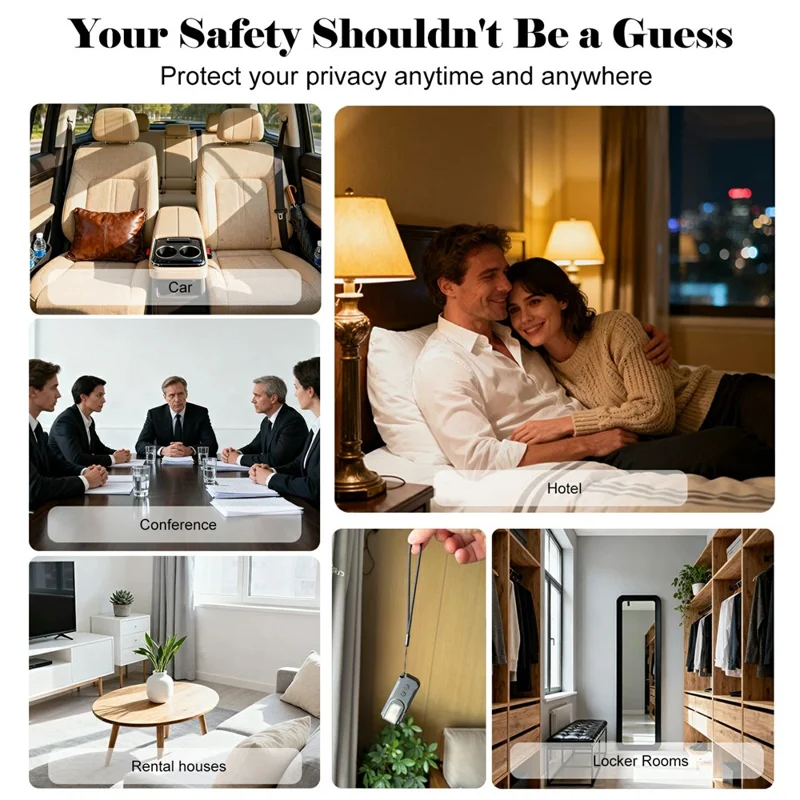 Détecteur intelligent T2 GPS Signal Caméra Anti-intrusion Appareil de détection de caméras cachées Protection de la vie privée