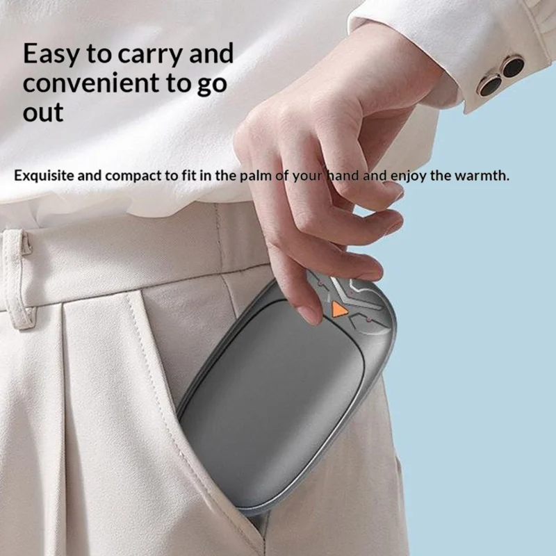 JF-106 2-in-1 Magnetic Hand Warmer 3 Levels Temperature Adjustable Rechargeable Portable Heating Handwarmer for Winter - Black
