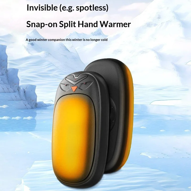 JF-106 2-in-1 Magnetic Hand Warmer 3 Levels Temperature Adjustable Rechargeable Portable Heating Handwarmer for Winter - Black