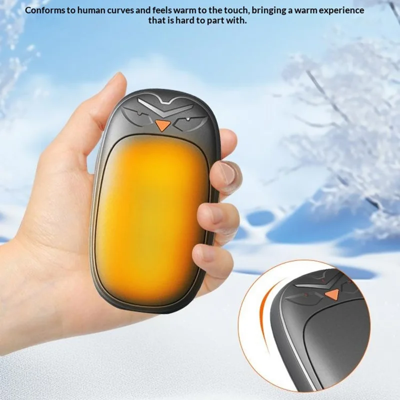 JF-106 2-in-1 Magnetic Hand Warmer 3 Levels Temperature Adjustable Rechargeable Portable Heating Handwarmer for Winter - Black