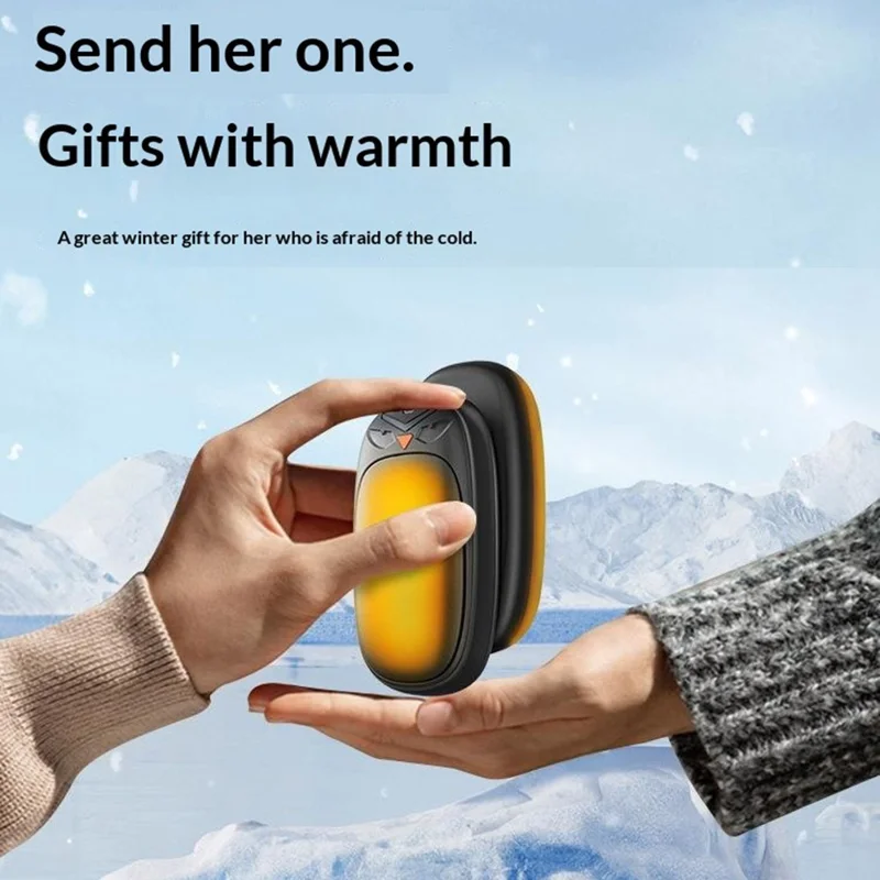 JF-106 2-in-1 Magnetic Hand Warmer 3 Levels Temperature Adjustable Rechargeable Portable Heating Handwarmer for Winter - Black