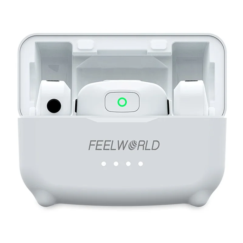Microphone cravate sans fil FEELWORLD LM1-W avec récepteur USB-C, mini microphone avec réduction de bruit pour téléphone, caméra, PC