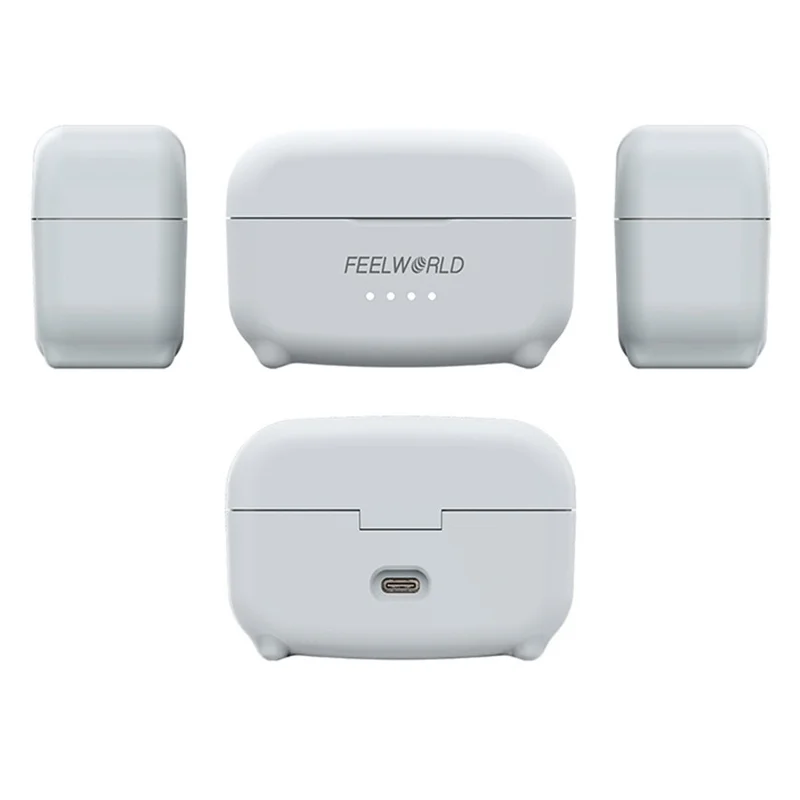 Microphone cravate sans fil FEELWORLD LM1-W avec récepteur USB-C, mini microphone avec réduction de bruit pour téléphone, caméra, PC