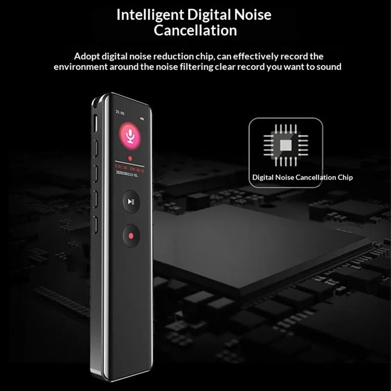 N5 32GB Digital Voice Recorder Noise Cancelling HD Audio Professional Portable Recording Device for Meetings Lectures Interviews