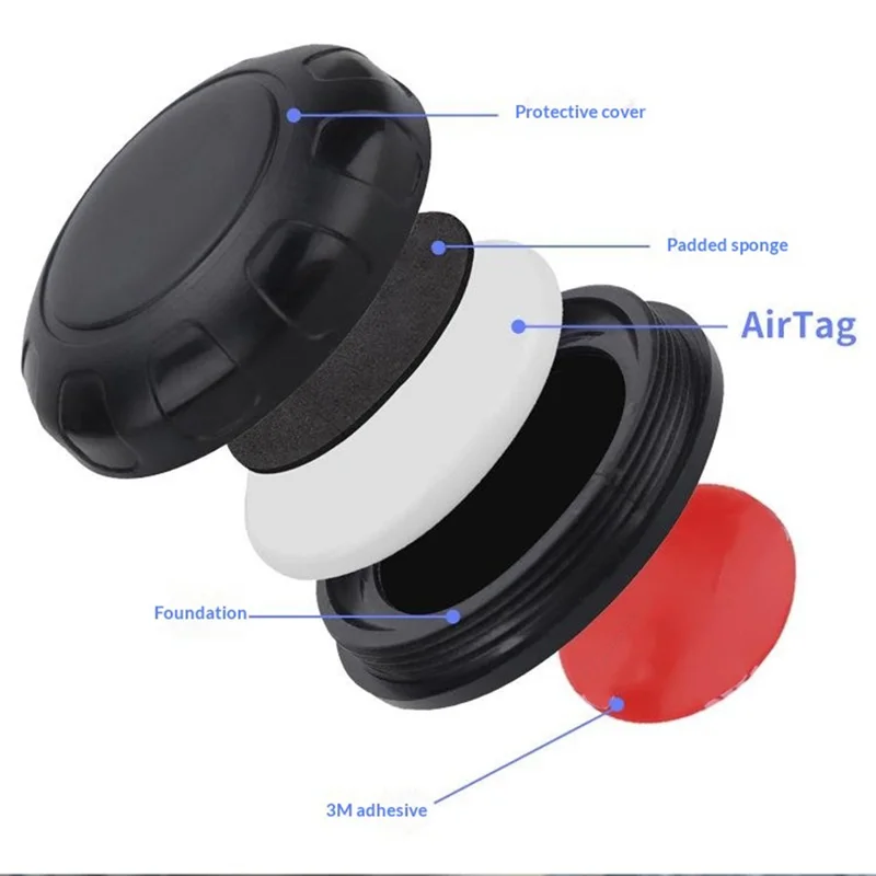 914426 Adhesive Case for Apple AirTag Concealed Tracker Protective Cover Anti-theft Mounting Bracket for Bicycle Car