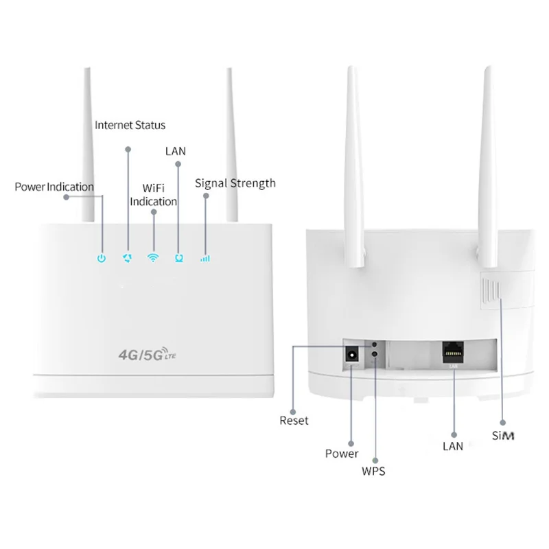 R311 Pro SIM Card WiFi Router 32 Users 300Mbps Wireless Mobile Hotspot CPE 4G LTE Router for Home Office - EU Plug