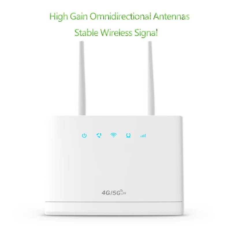 R311 Pro SIM Card WiFi Router 32 Users 300Mbps Wireless Mobile Hotspot CPE 4G LTE Router for Home Office - EU Plug