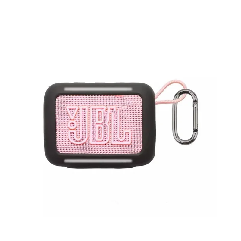 Силиконовый чехол для JBL Go 5, защитная крышка с антицарапинным покрытием, совместимая с Bluetooth, с карабином — черный