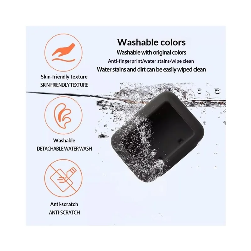 Силиконовый чехол для JBL Go 5, защитная крышка с антицарапинным покрытием, совместимая с Bluetooth, с карабином — черный