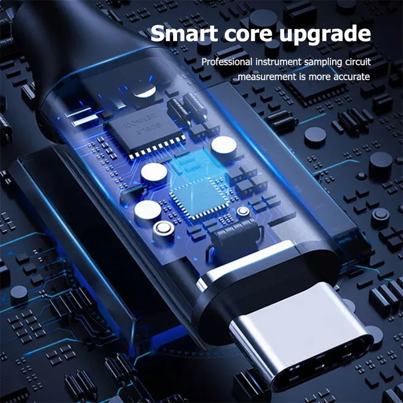 KWS-V30 جهاز اختبار يو إس بي 6 في 1 بشاشة IPS، جهاز قياس رقمي للجهد والتيار والتوقيت والسعة - أسود