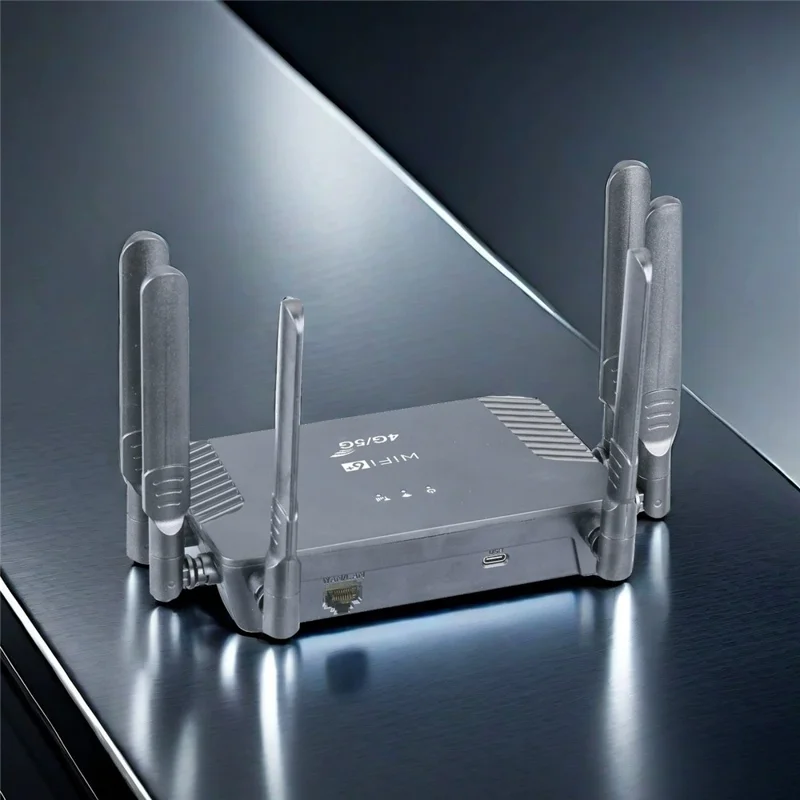 CPF907 4G WiFi 6 Router Type-C ZTE Chip 300Mbps 6 Antennas SIM Card Hotspot WiFi CPE Router - EU Plug