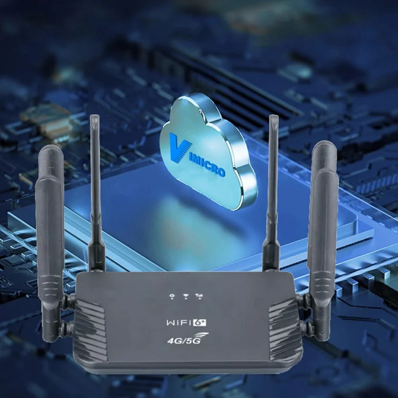 CPF907 4G WiFi 6 Router Type-C ZTE Chip 300Mbps 6 Antennas SIM Card Hotspot WiFi CPE Router - EU Plug