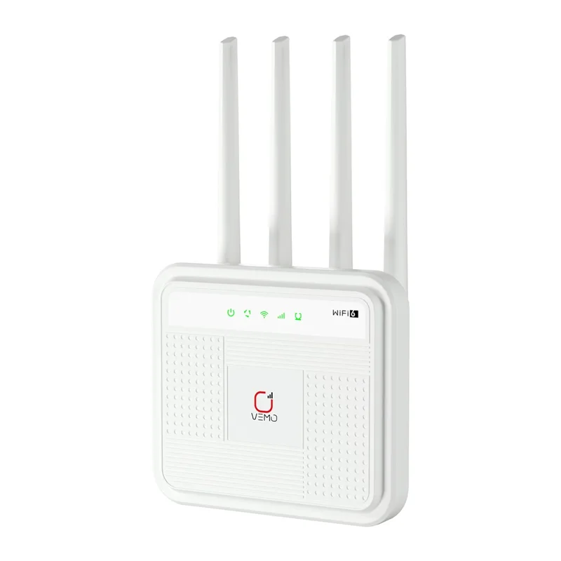 VEMO B312B 4G WiFi 6 Router 4500mAh Battery 300Mbps 4 LAN Ports Hotspot Wireless Router