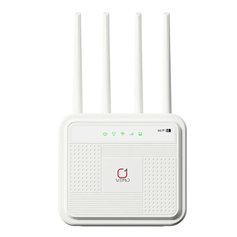 VEMO B312B 4G WiFi 6 Router 4500mAh Battery 300Mbps 4 LAN Ports Hotspot Wireless Router