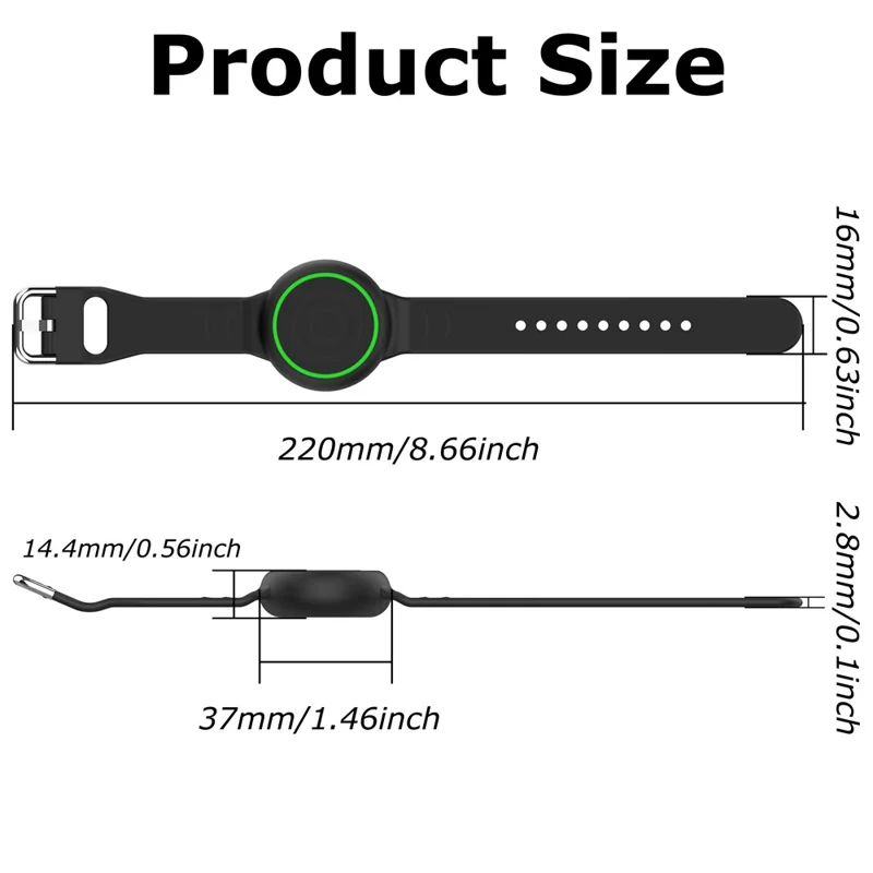 Pour Apple AirTag (2e génération) / Bracelet AirTag en silicone étanche avec attache sécurisée, support de tracker - Rose