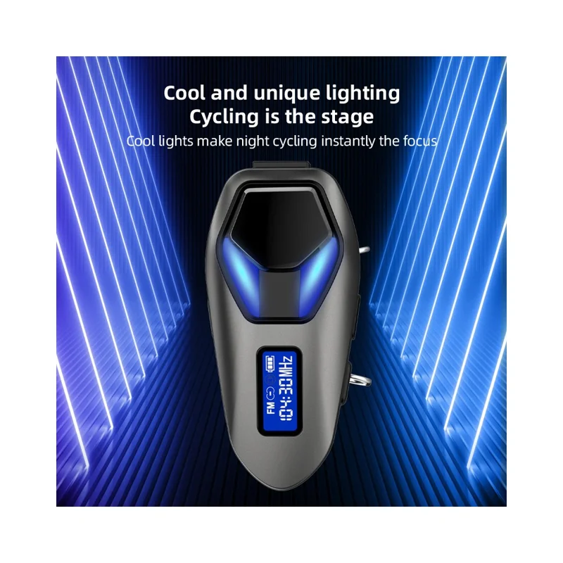 K13-2X Motorcycle Bluetooth-compatible Helmet Headphones IP65 Waterproof Wireless Headset for Riding Sports - Black