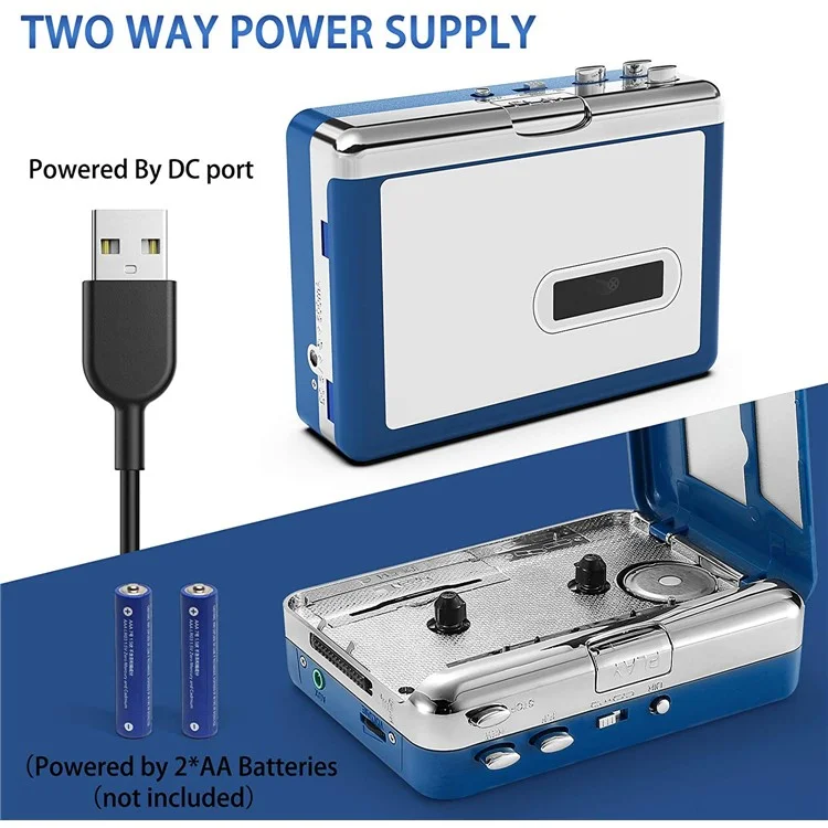 EZCAP 215 Walkman Reproductor de Casetes Bluetooth Convertidor Retro Música de Casete a Auriculares Inalámbricos o Altavoces