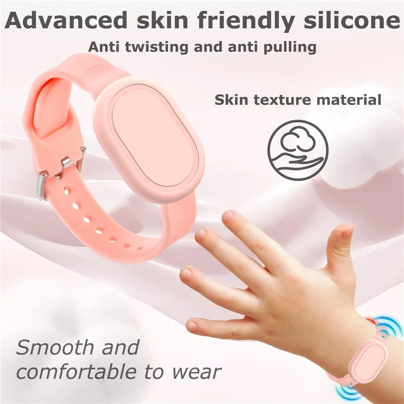 Für Xiaomi Tag wasserdichtes Silikonarmband, komfortables Schutzband - Rosa
